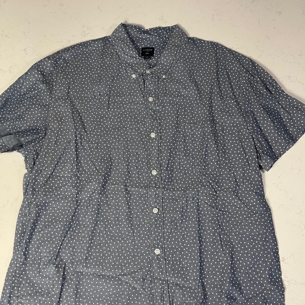 Grey Button Down Short Sleeve J. Crew